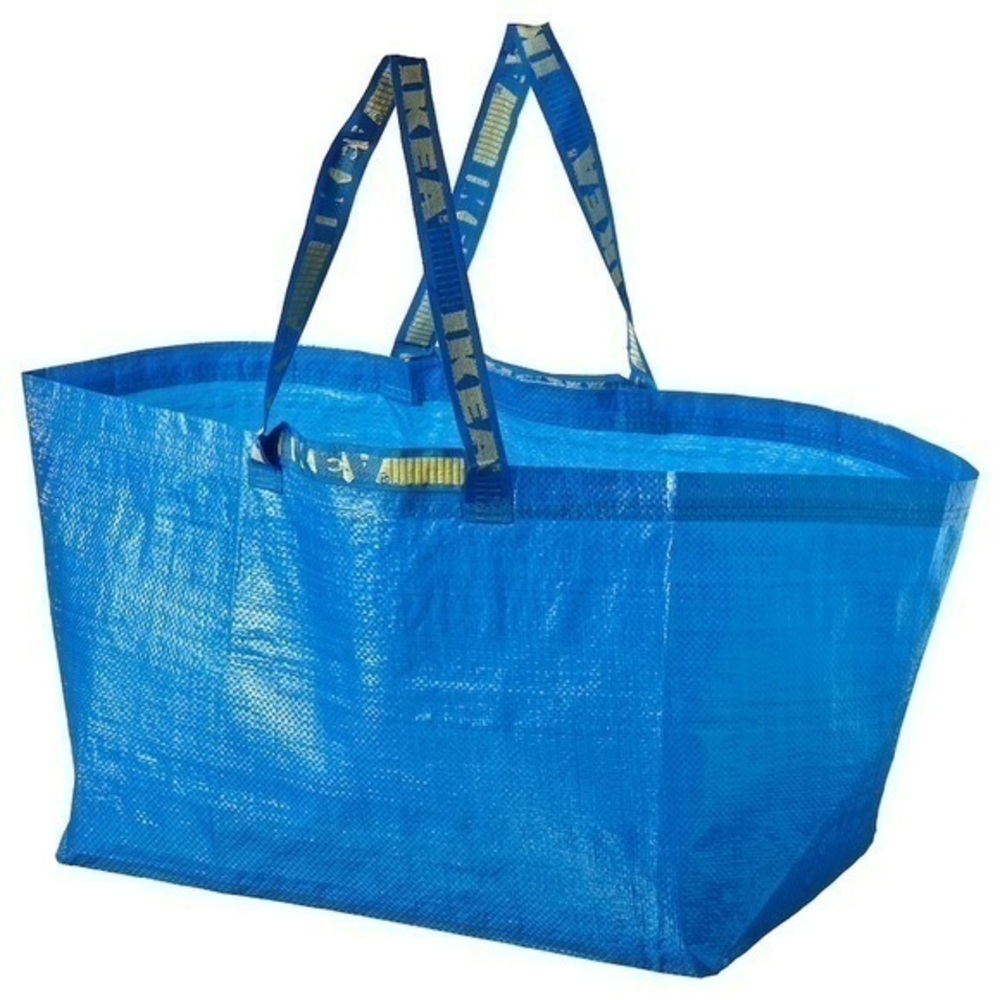1 FRAKTA
Shopping bag, large, blue, 19 gallon, new, sturdy decor storage blue